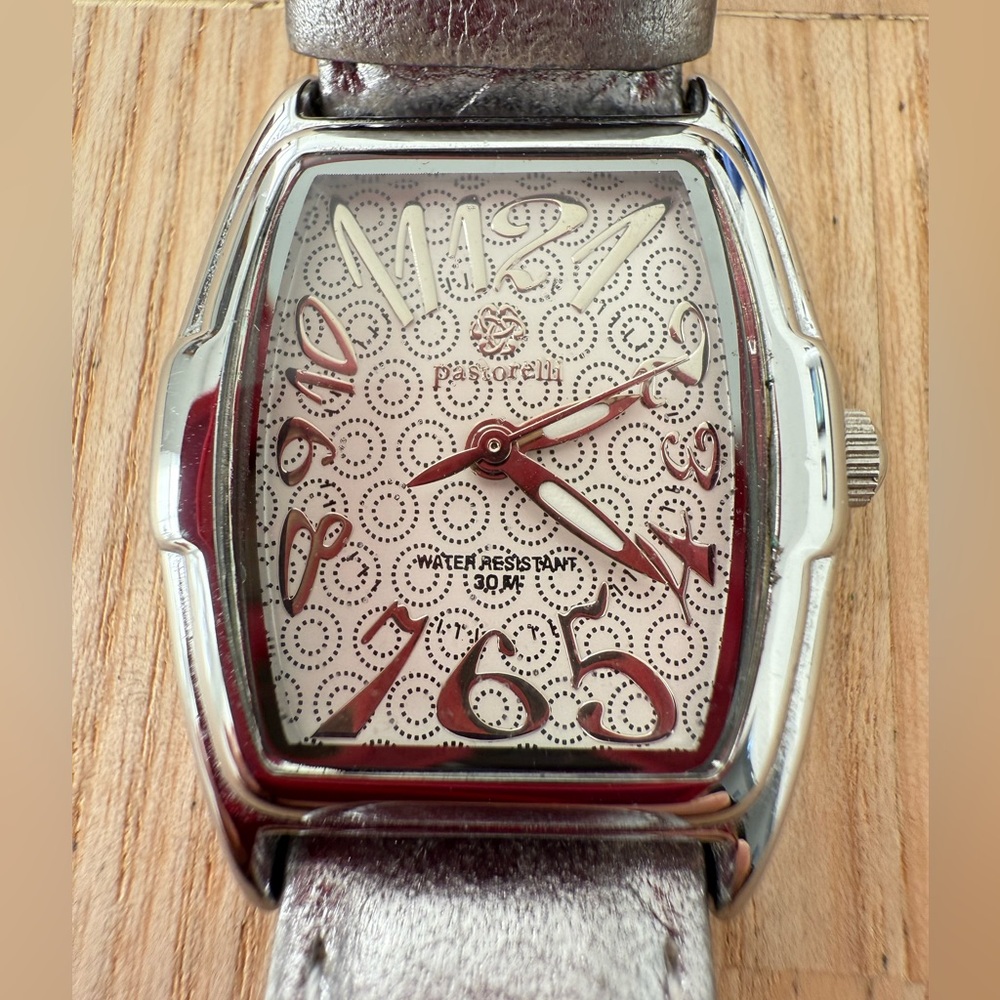 Vintage pastorelli by Invicta ladies silver tone metallic watch NEW BATTERY